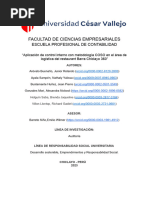 Aplicación de Control Interno para La Mejora Del Área de Logística en Restaurant Barra Chiclayo 360