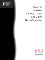 Topaz S3 Inverters 0.5 kVA, 1 kVA, and 2 kVA Owner's Manual