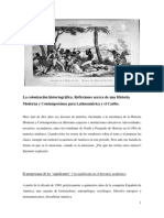 La Colonización Historiográfica. Reflexiones Acerca de Una Historia Moderna