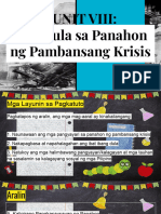 YUNIT VIII Ang Dula Sa Panahon NG Pambansang Krisis