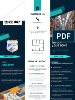 Folleto Brochure Empresarial Profesional Azul y Naranja