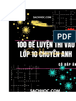 100 Đề Luyện Thi Vào Lớp 10 Chuyên Anh Có Đáp Án