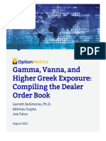 Gamma Vanna and Higher Greek Exposure - Compiling The Dealer Order Book