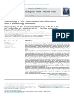 Anaesthesiology in China A Cross-Sectional Survey of The Current Status of Anaesthesiology Departments