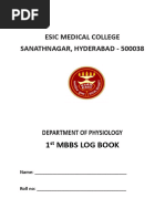 UG Physiology Log Book - 2023-24