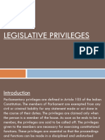 Legislative Privileges