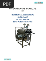 HORIZONTAL AUTOCLAVE USER MANUAL With Vacuum Pump