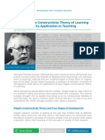 Jean Piagets Constructivist Theory of Learning and Its Application in Teaching Doran International ECE