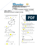 EXAMEN FINAL DE 3er. GRADO I.E. Pr. CIENCIAS