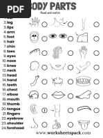 Body Parts Worksheet Black and White