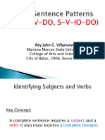 Basic Sentence Pattern - RJ Villanueva