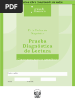 Prueba Diagnóstica de Lectura 1.° Grado de Secundaria Kit de Evaluación de Diagnóstico