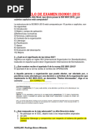 Modelos de Examen de Calidad Iso9002 2015 Sem 2-2022 Uagrm PDF