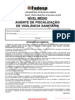 Agente de Fiscalizacao de Vigilancia Sanitaria Tarde1111111111