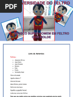 Boneco Super Homem em Feltro-Universidade Do Feltro