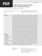 The Orthodontic Mini-Implants Failures Based On Patient Outcomes: Systematic Review