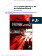 Full Download Introduction To Stochastic Modeling 4th Edition Pinsky Solutions Manual