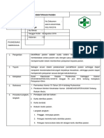 Sop Identifikasi Pasien 2016