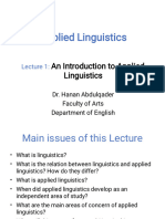 Applied Linguistics