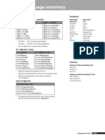 Four Corners Level 2 Unit 2 Language Summary