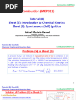 Tutorial-8-MEP311-Sheet-5-Chemical Kinetics Sheet-6-Spontaneous Ignition