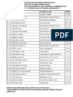 1st Merit List Bachelors 2023-2027 Urdu