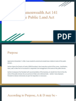 Commonwealth Act 141 The Public Land Act