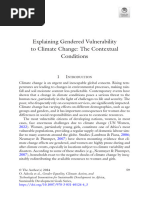 Explaining Gendered Vulnerability To Climate Change: The Contextual Conditions