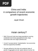 China and India: A Comparison of Recent Economic Growth Trajectories