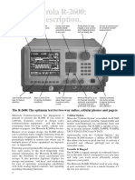 Motorola R2600 Spec Sheet