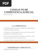 Conflicto de Competencia Judicial