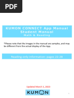 KNA KUMON App Student Manual Math & Reading - 03012023