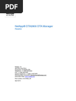 Netapp® Dta2800 Dta Manager: Readme