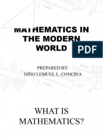 Mathematics in The Modern World