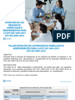 Tarea 2. Intención de Los Requisitos Homólogos e Independientes para La NTC Iso 140012015 - NTC Iso 450012018