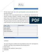 Scope Management Plan