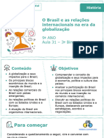 O Brasil e As Relações Internacionais Na Era Da Globalização