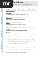 The Functional Ability of MCI and Alzheimer's Patients Predicts