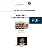 Aralin 3 - Ang Pagsasalita