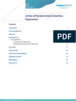 6.3 Colligative Properties of Nonelectrolyte Solutions Freezing Point Depression