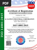 Ganpat Industrial Corporation 14001