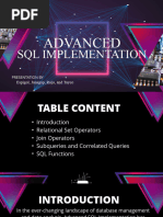 G4 Advance SQL Implementation