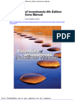 Full Download Essentials of Investments 8th Edition Bodie Solutions Manual