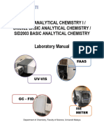 Analytical Chemistry I - Lab Manual - 12102022