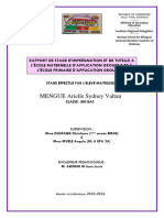 Rapport de Stage Eleve Maitre Ecole Normale D'instituteurs