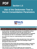 1.5 Use of The Oedometer Test To Derive Consolidation Parameters