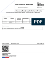 Extranjeria Ampliacion de Certificado de Residencia Definitiva en Tramite 48181428