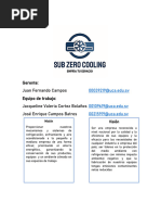 Proyecto de Refrigeración - Sub Zero Cooling