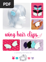 Winged Hair Clips Sewing Pattern