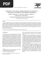 Preparation of Low-Density Superparamagnetic Microspheres by Coating Glass Microballoons With Magnetite Nanoparticles